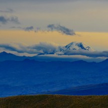 6310 meters high Chimborazo at sunset
